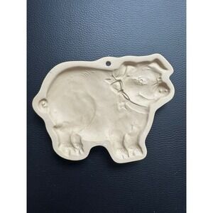 Brown Bag Cookie Art PIG Mold Pottery Hill Design  Retired Vintage 1986 Preowned